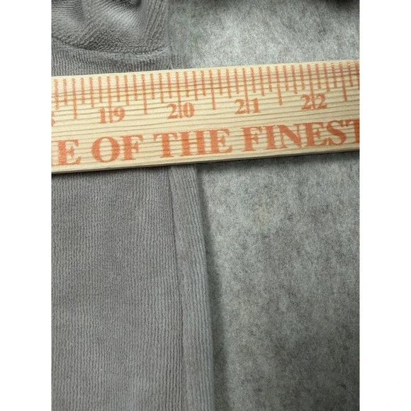 Rebecca Minkoff Size Medium Janine Velour Hoodie Pearl Gray Puff Sleeves New - Picture 11 of 13